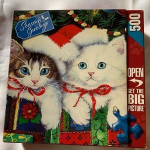 Master Pieces 500 Piece Christmas Kittens Puzzle!
